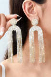 Boucles d’oreilles strass blanc