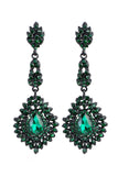 strass vert foncé boucles d’oreilles