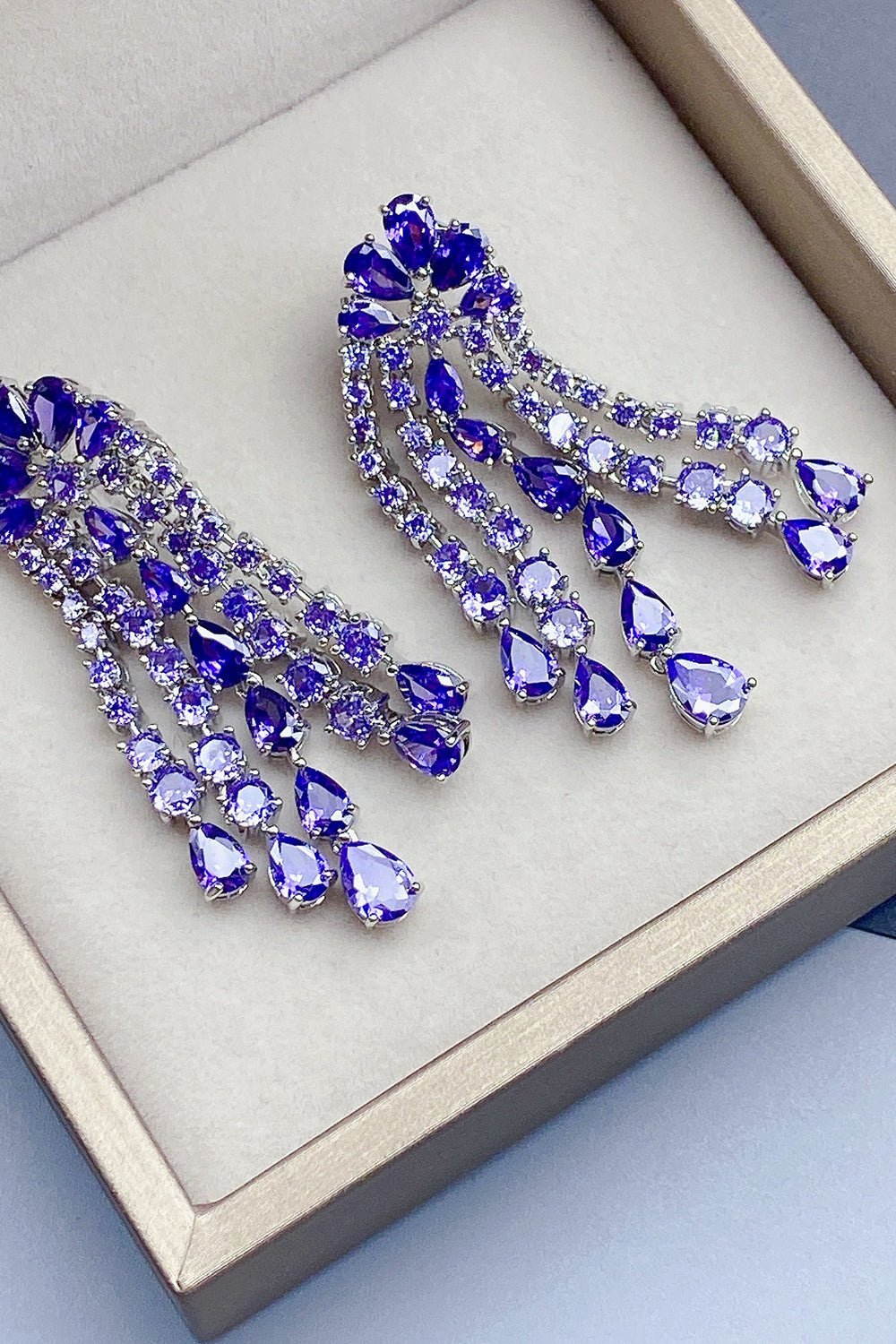 Boucles d’oreilles strass scintillant vert pour femmes