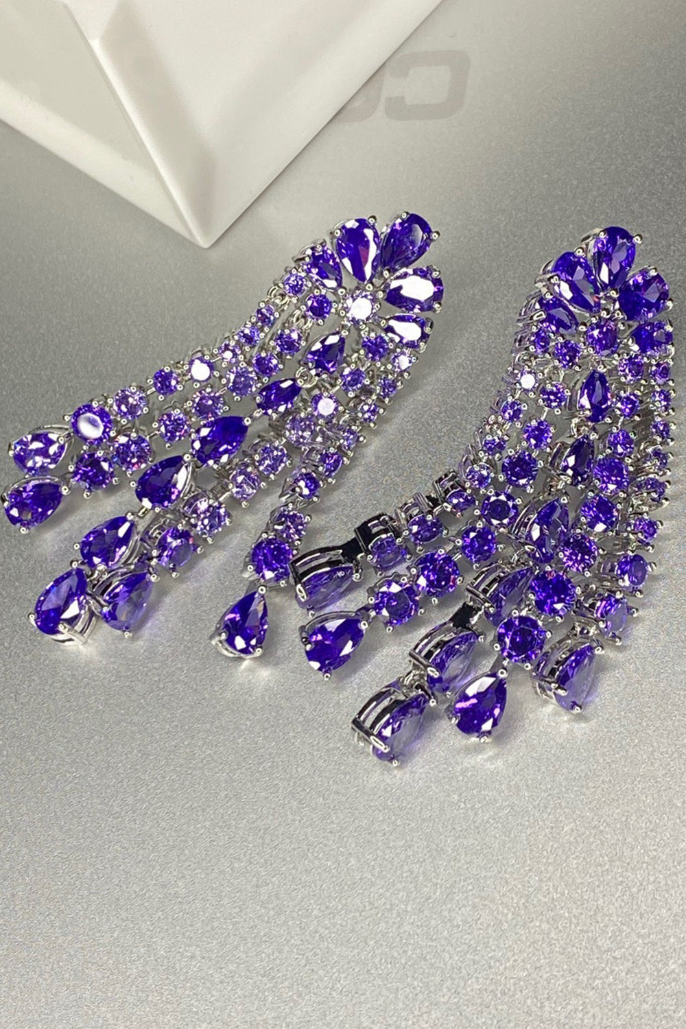 Boucles d’oreilles strass scintillant vert pour femmes