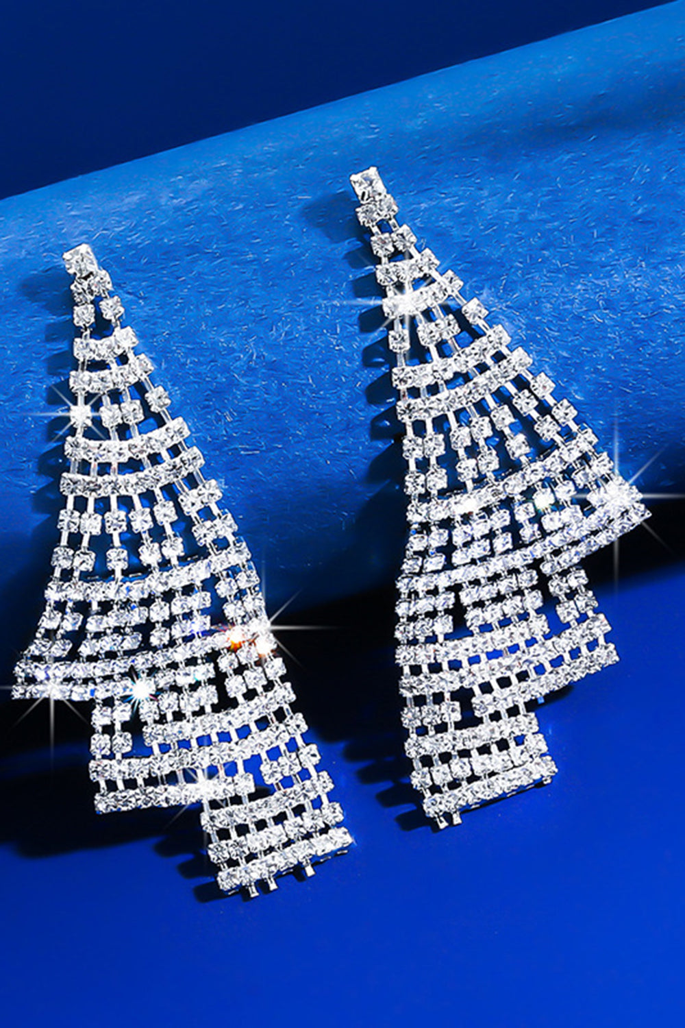 Boucles d’oreilles argent strass