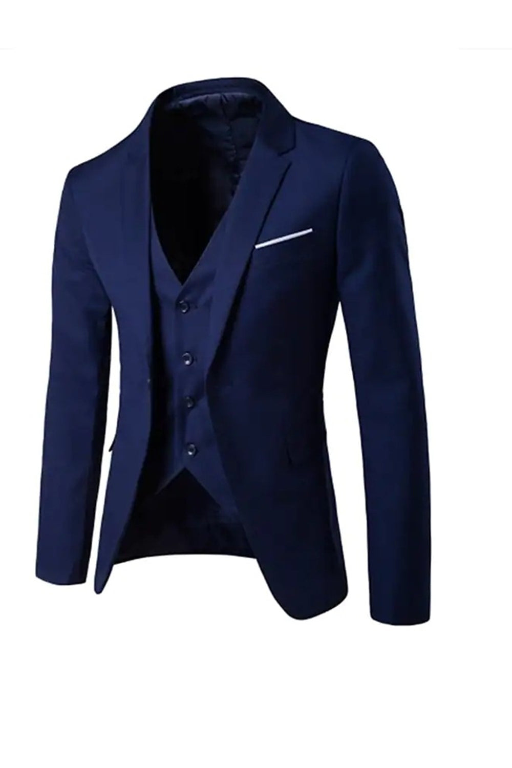 Costumes bleu foncé pour hommes des années 1920 avec ensemble d’accessoires