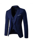 Costumes des années 20 pour hommes à revers cranté bleu foncé avec ensemble d’accessoires