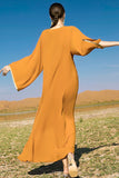 Manches longues vert foncé Maxi Caftan Marocain