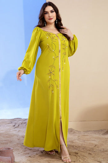 Manches longues élégantes robes de soirée modestes Abaya