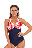 Maillot de bain Rayures Halter One Piece