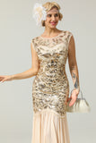 Rétro Robe de Soirée Années 20 A Paillettes