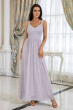 Robe de bal À paillettes grise a-line