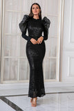 Robe de fête Bodycon à paillettes noires