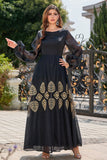 Noir Bateau Neck Robe Mère de La Mariée