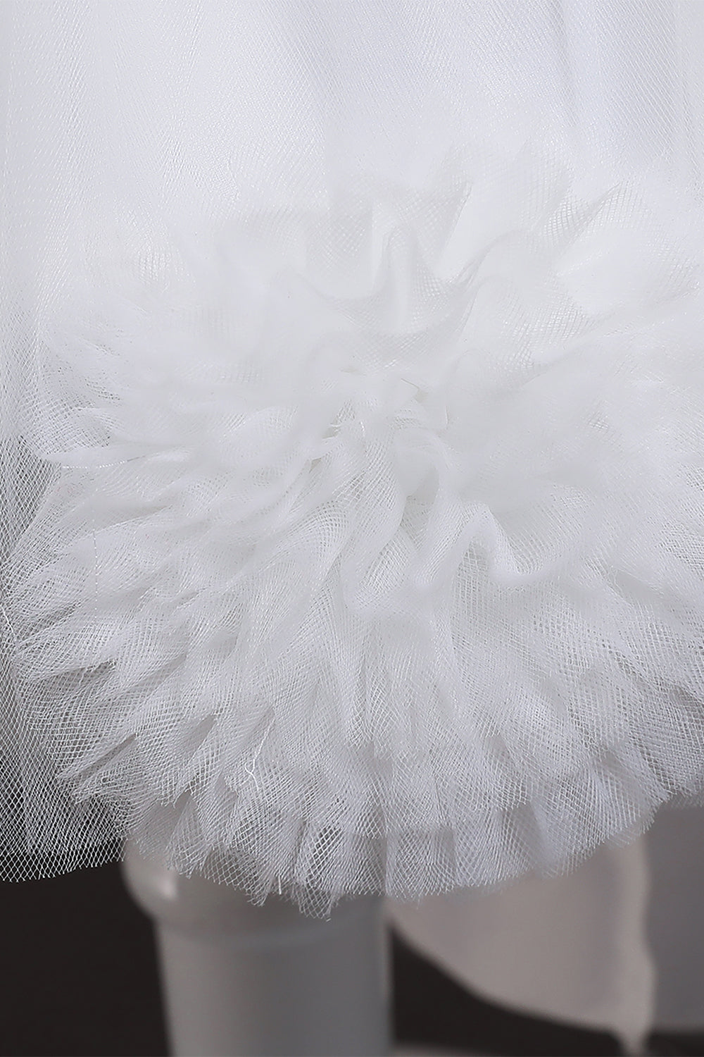 Blush High Low Flower Girl Robe avec fleurs
