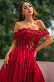 Robe de bal longue rouge