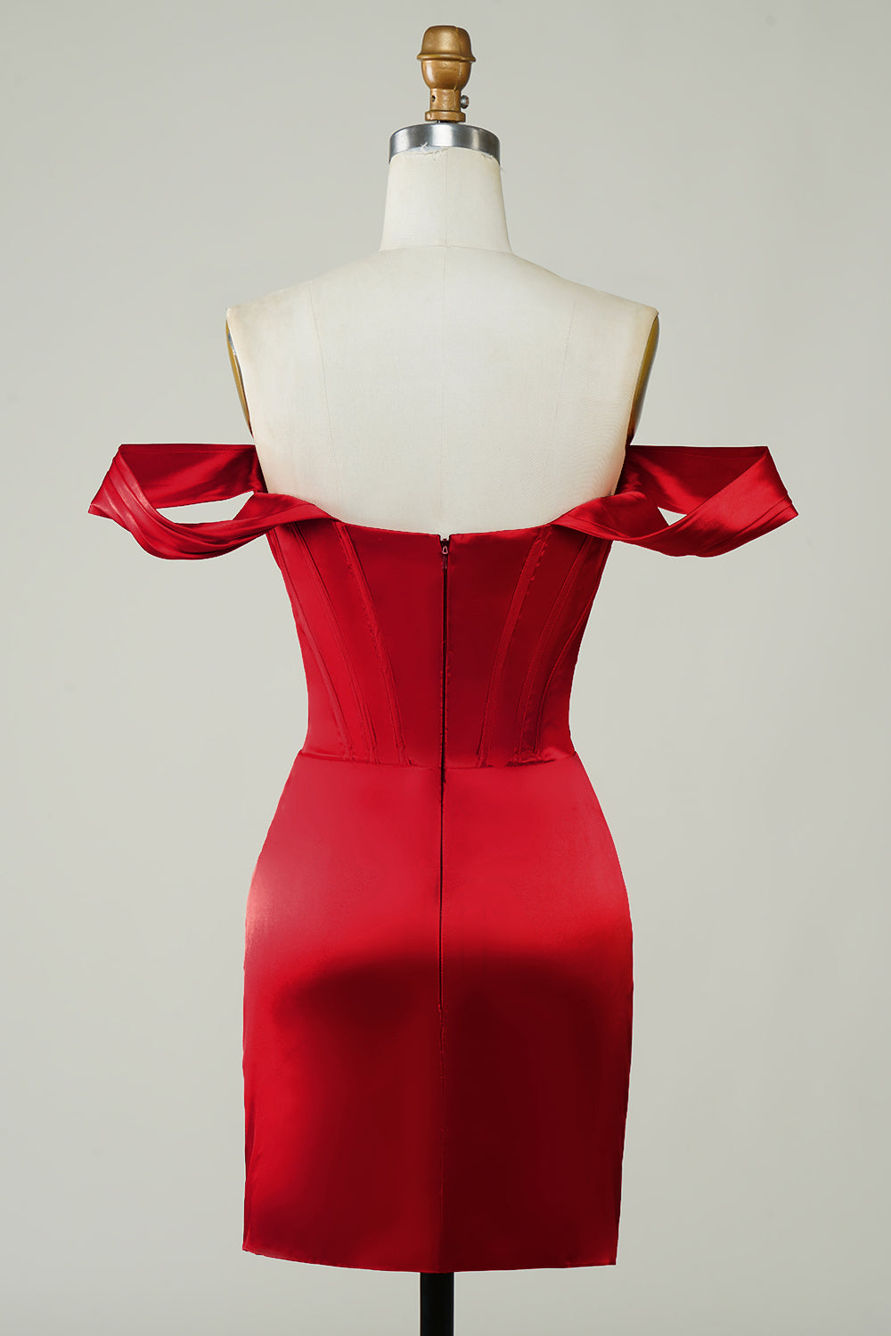Rouge de l’épaule Asymétrique Serré Robe courte de cocktail