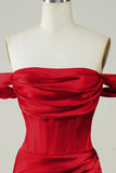 Rouge de l’épaule Asymétrique Serré Robe courte de cocktail