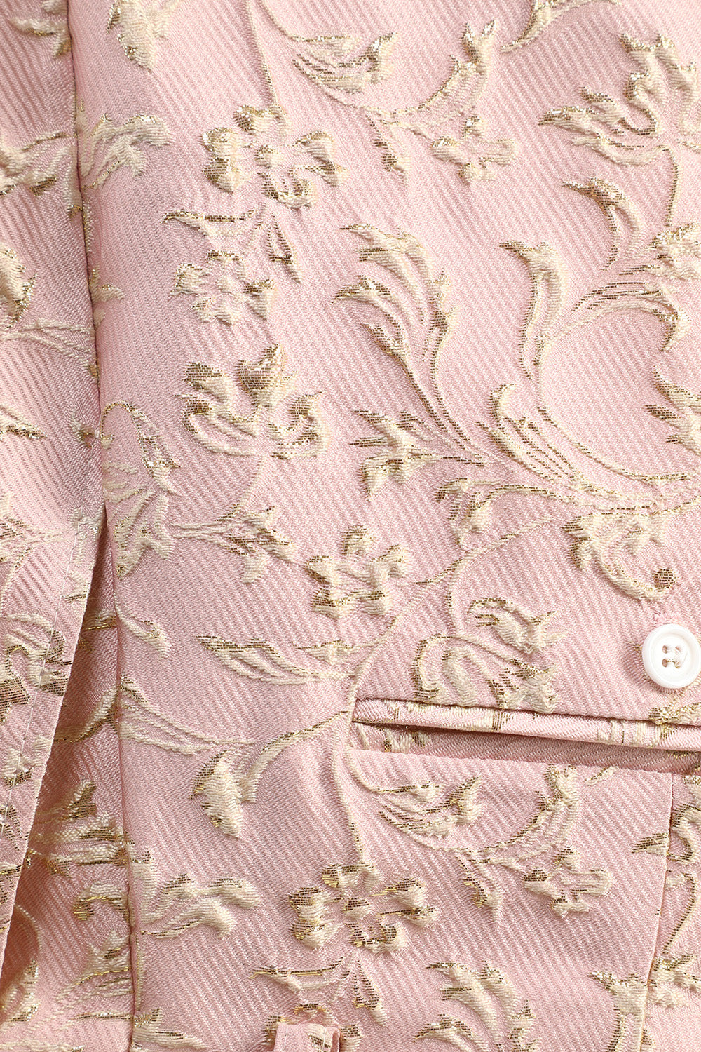 Châle rose pâle Revers Jacquard Costumes de bal pour hommes