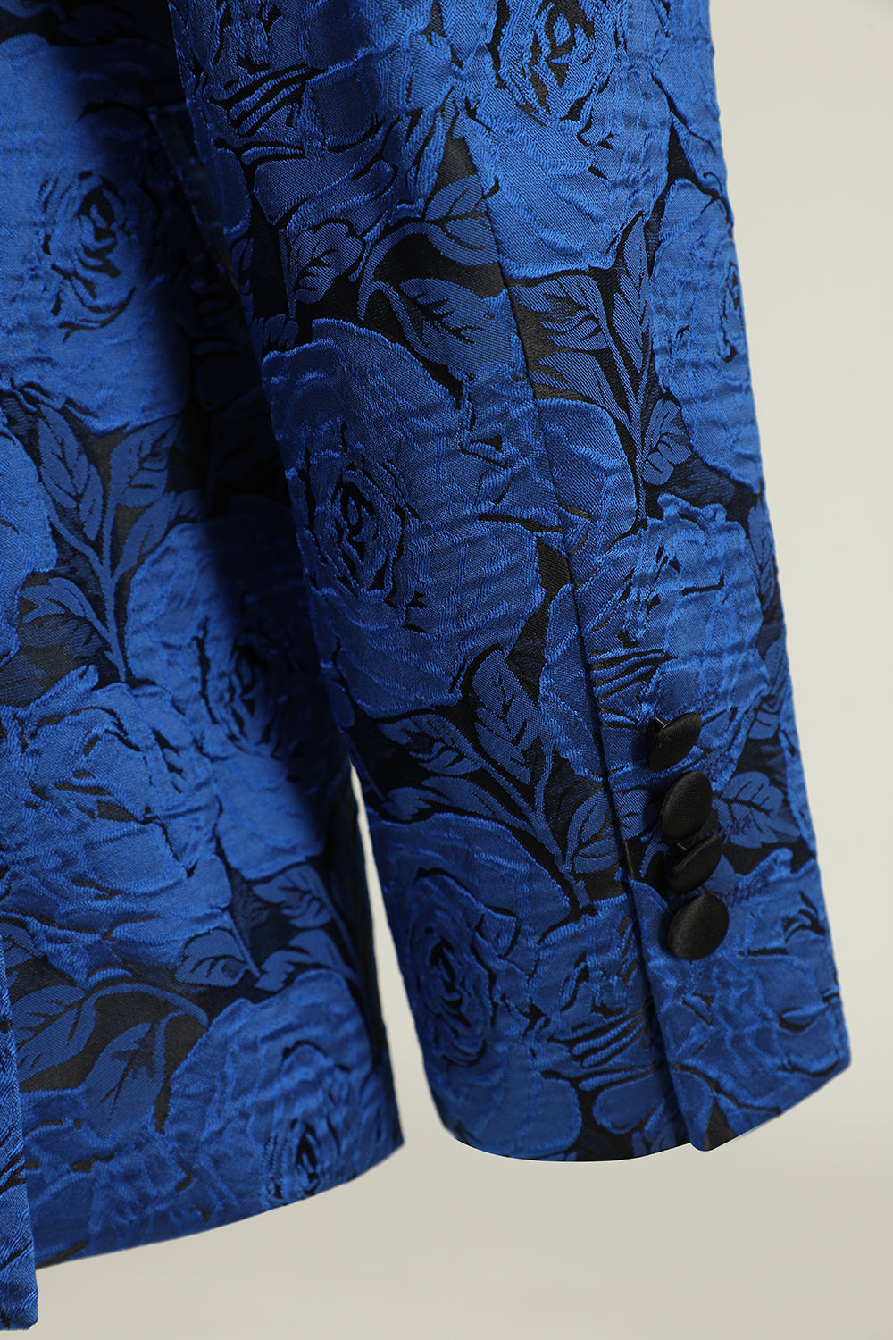 Peak Lapel Jacquard Royal Blue Blazer de soirée des finissants pour hommes