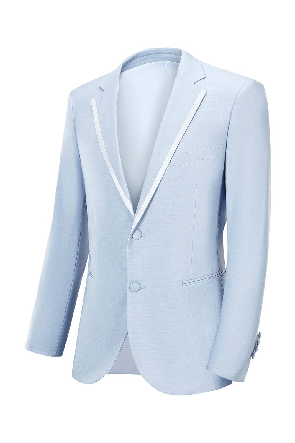 Revers cranté gris clair Costumes de fête 2 pièces pour hommes