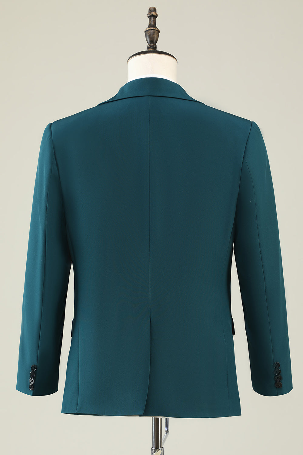 Revers cranté vert foncé 3 pièces costumes de bal pour hommes