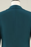 Revers cranté vert foncé 3 pièces costumes de bal pour hommes