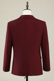 Burgundy Peak Lapel 3 pièces Costumes de soirée pour hommes