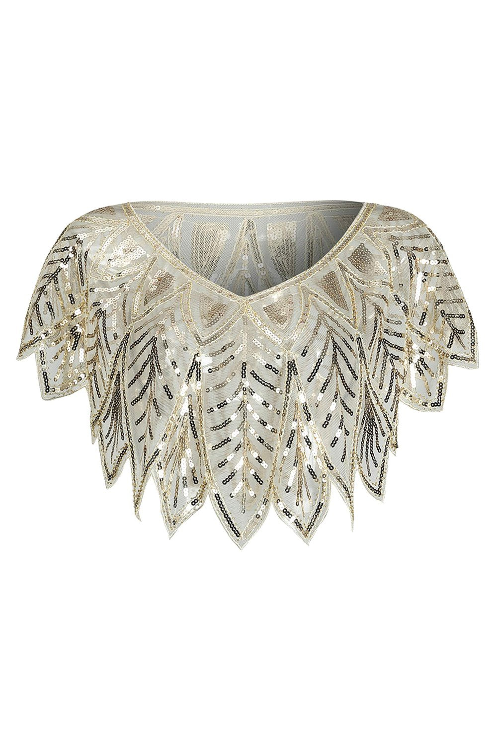 Cape à Paillettes Ivoire des Années 1920
