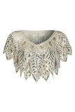 Cape à Paillettes Ivoire des Années 1920