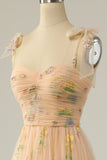 Broderie Champagne Robe Longue Prom