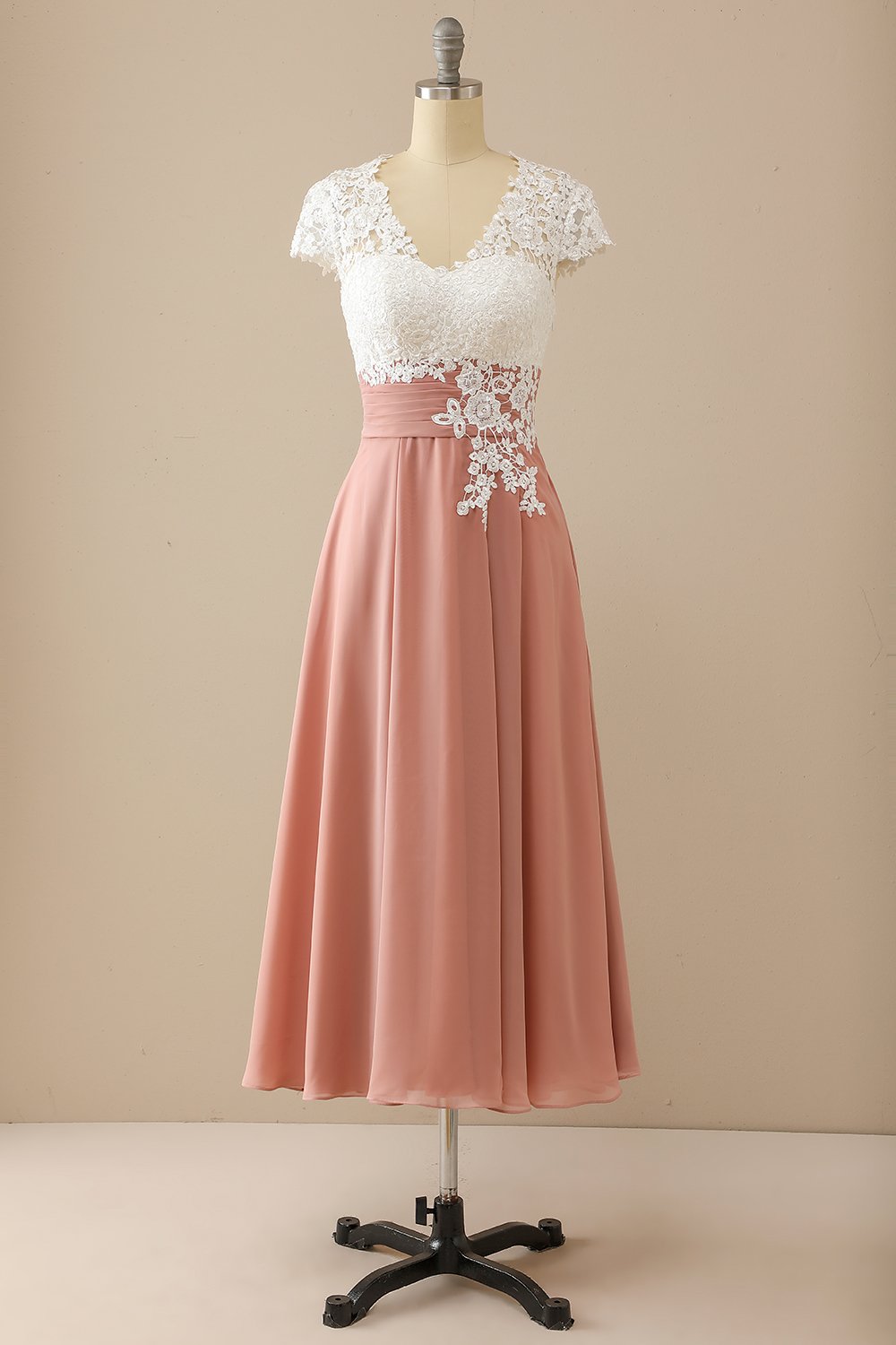 Robe Mère de Mariée Manches Courtes