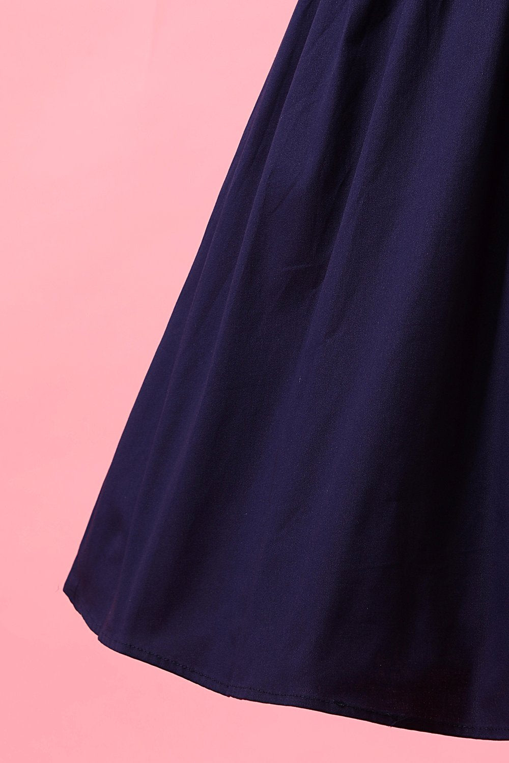 Robe Portefeuille Patchwork Bleu Marine à Col en V
