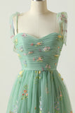 Broderie Champagne Robe Longue Prom