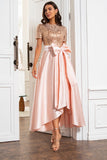 Robe Blush Mère de la Mariée avec Paillettes