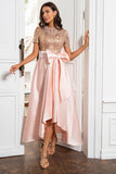 Robe Blush Mère de la Mariée avec Paillettes