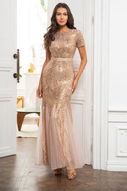 Champagne Paillettes Robe Mère de La Mariée