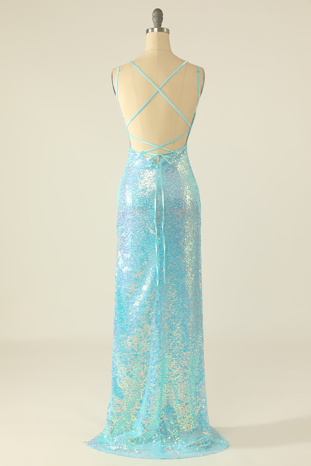 Robe de bal à paillettes à paillettes à la lavande avec franges