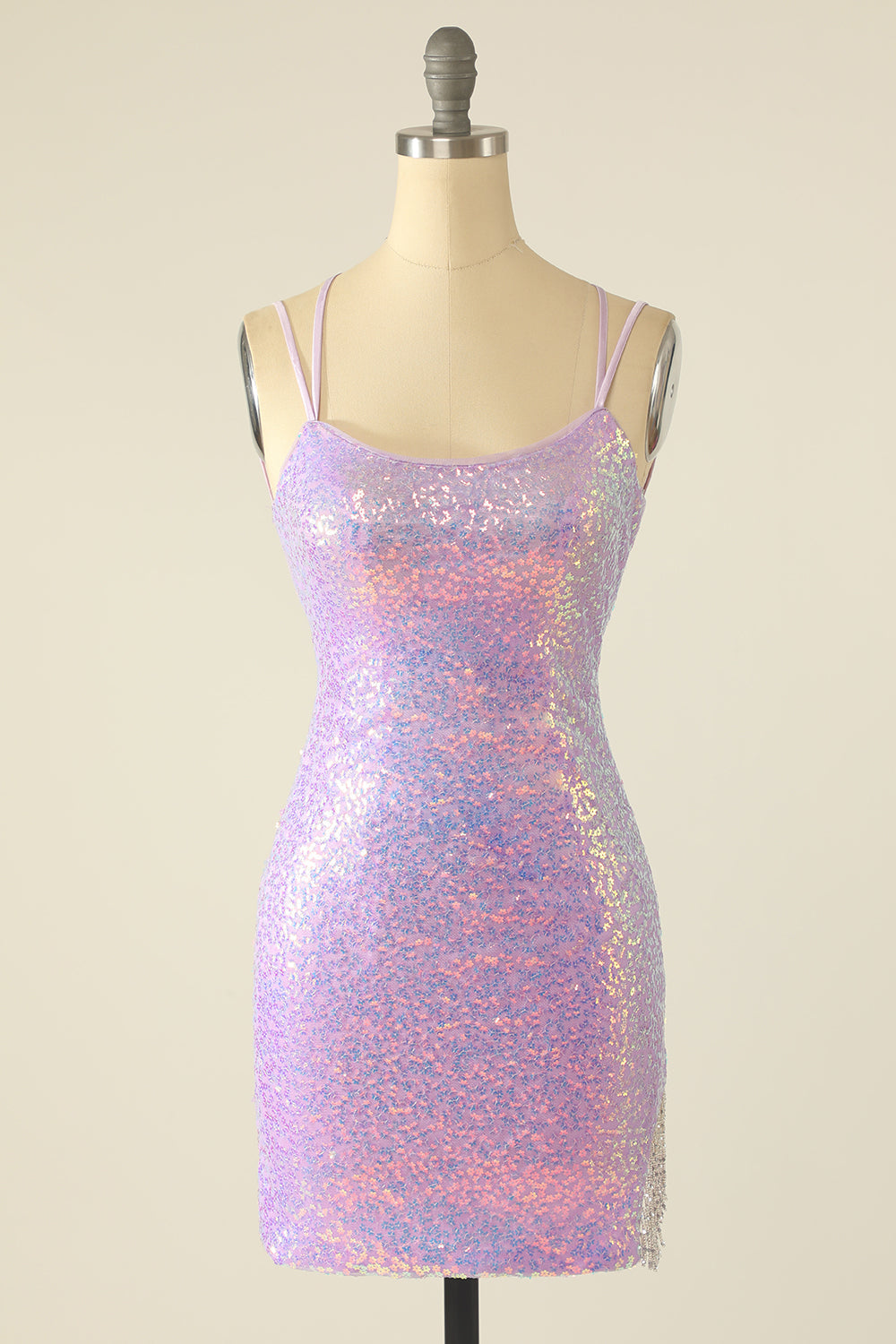 Paillettes bleues Robe De retour serrée