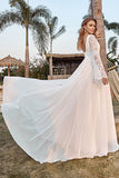 Dentelle Ivoire Mousseline de Soie Trompette Manche Boho Robe de mariée