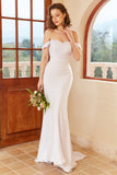 Mermaid Off the Shoulder Robe de mariée blanche avec dentelle