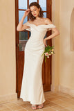 Simple Off the Shoulder Boho Robe de mariée