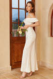 Simple Off the Shoulder Boho Robe de mariée