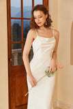 Spaghetti Blanc Sangles Simple Robe de Mariée