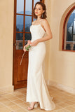 Spaghetti Blanc Sangles Simple Robe de Mariée