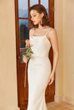 Spaghetti Blanc Sangles Simple Robe de Mariée