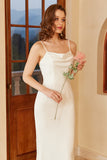 Spaghetti Blanc Sangles Simple Robe de Mariée