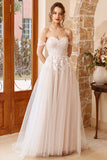Appliques Tulle Halter Robe de mariée