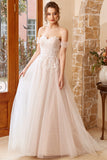 Appliques Tulle Halter Robe de mariée