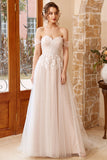 Appliques Tulle Halter Robe de mariée