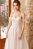 Appliques Tulle Halter Robe de mariée
