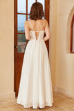 Spaghetti Blanc Sangles Simple Robe de Mariée
