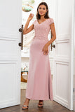 Robe sirène mère de la mariée avec dentelle