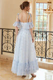 Princesse Une Ligne De l’Épaule Bleu Clair Robe De Bal Long